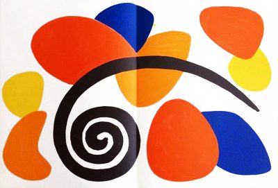 1963 Calder Lithograph, DM52173d, Derriere le Miroir