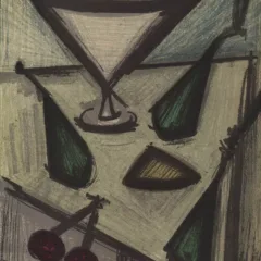 Bernard Buffet, Still life with fruits, original Lithograph 1968