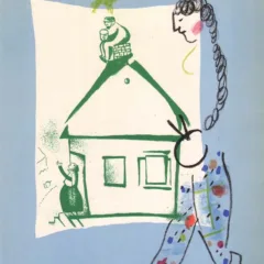 1960 Chagall Lithograph, La maison de mon village