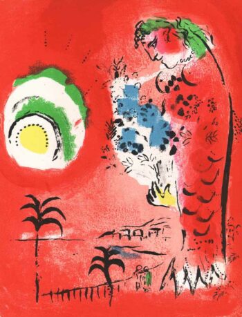 1960 Chagall Lithograph Les baies des anges