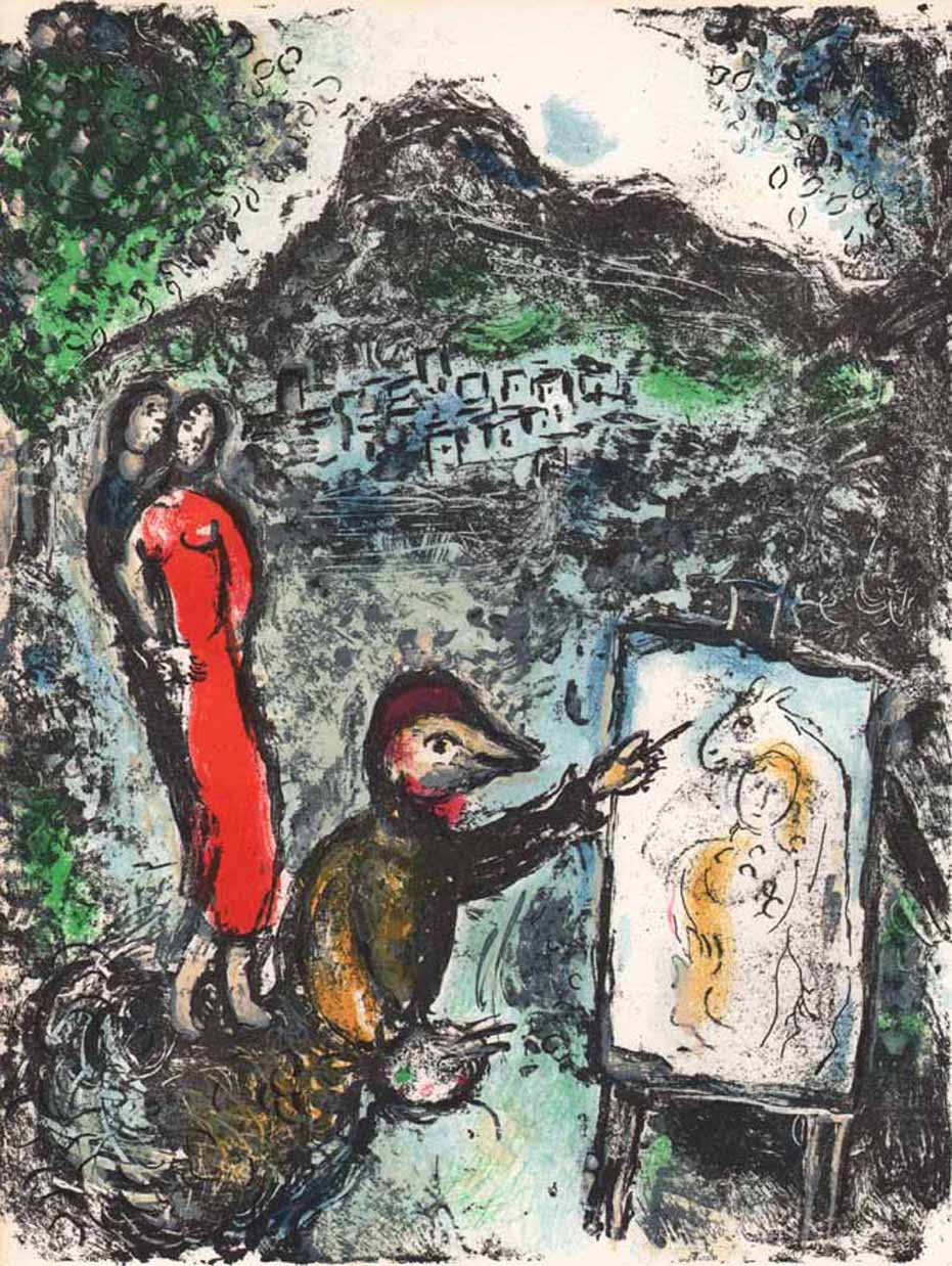 Chagall "Near St. Jeannet" Original Lithograph 1972