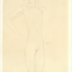 Egon Schiele Lithograph 22, Nude Girl, 1968