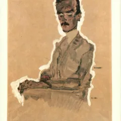 Schiele Lithograph 7 Portrait of Eduard Seated 1968