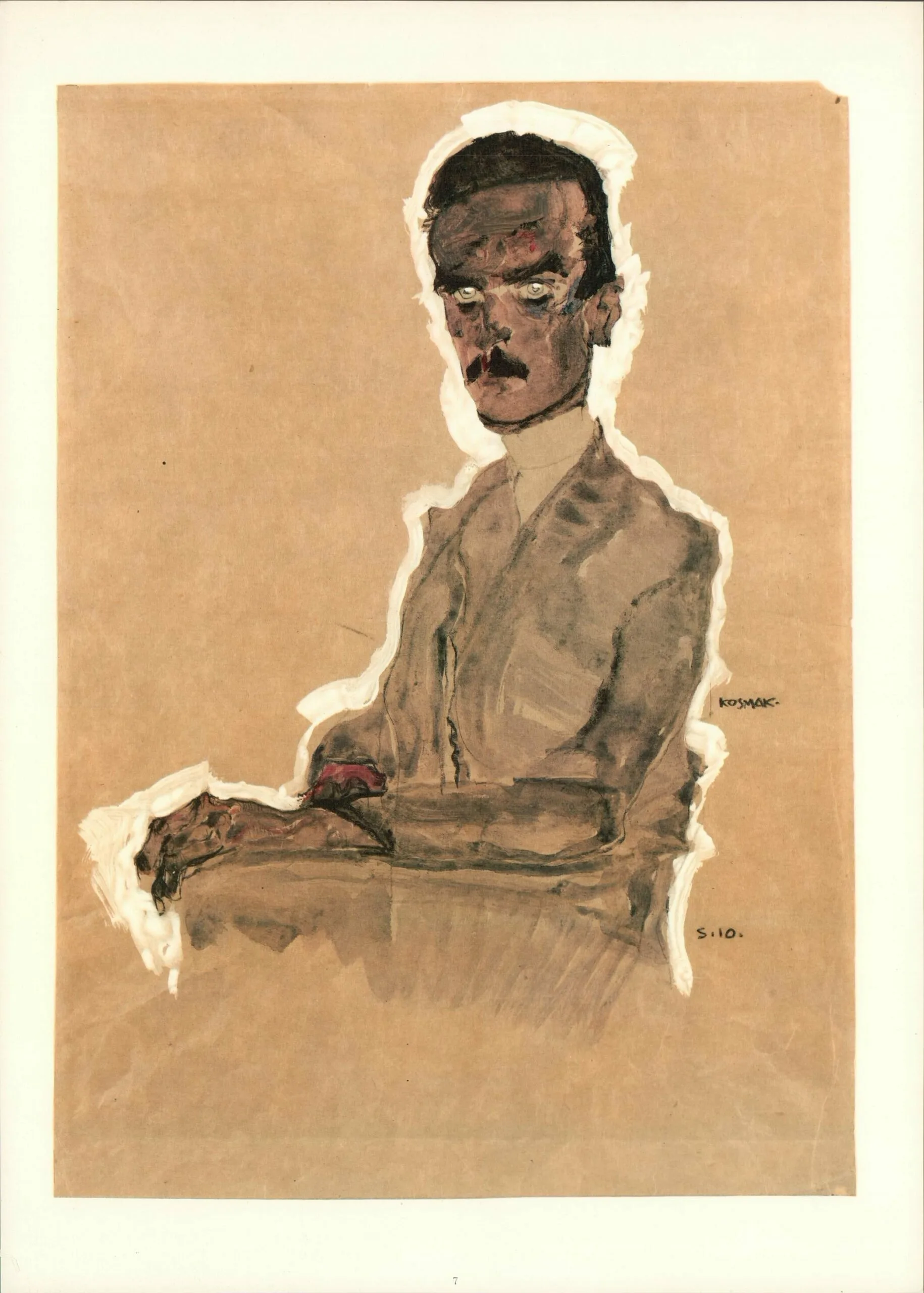 Schiele Lithograph 7 Portrait of Eduard Seated 1968