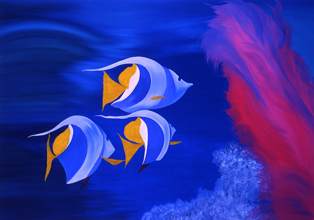 Absi Grace, "Aquarium" Oil on canvas