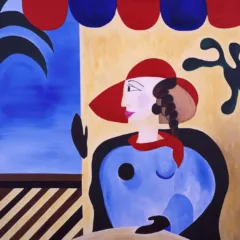 Absi Grace Balcony View Oil Painting on Canvas