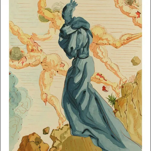 Salvador Dali Woodcut Hell 15 The hard margin