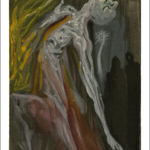 Salvador Dali Woodcut, The furies - Hell 9