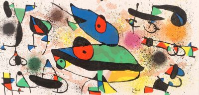 Joan Miro Original Lithograph Sculpture 2, Signed 1974