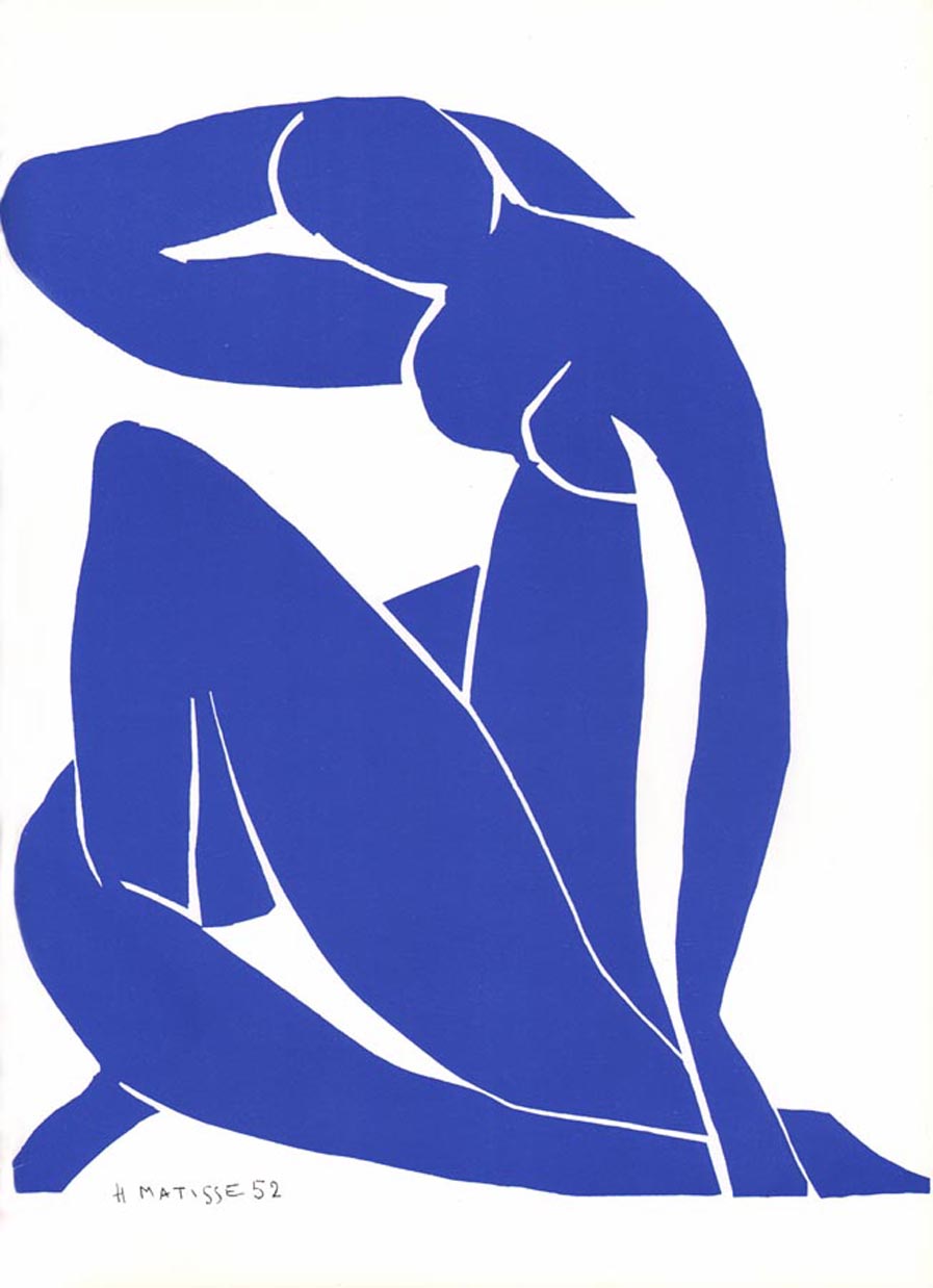 Henri Matisse Lithograph, Blue Model 2, 1984