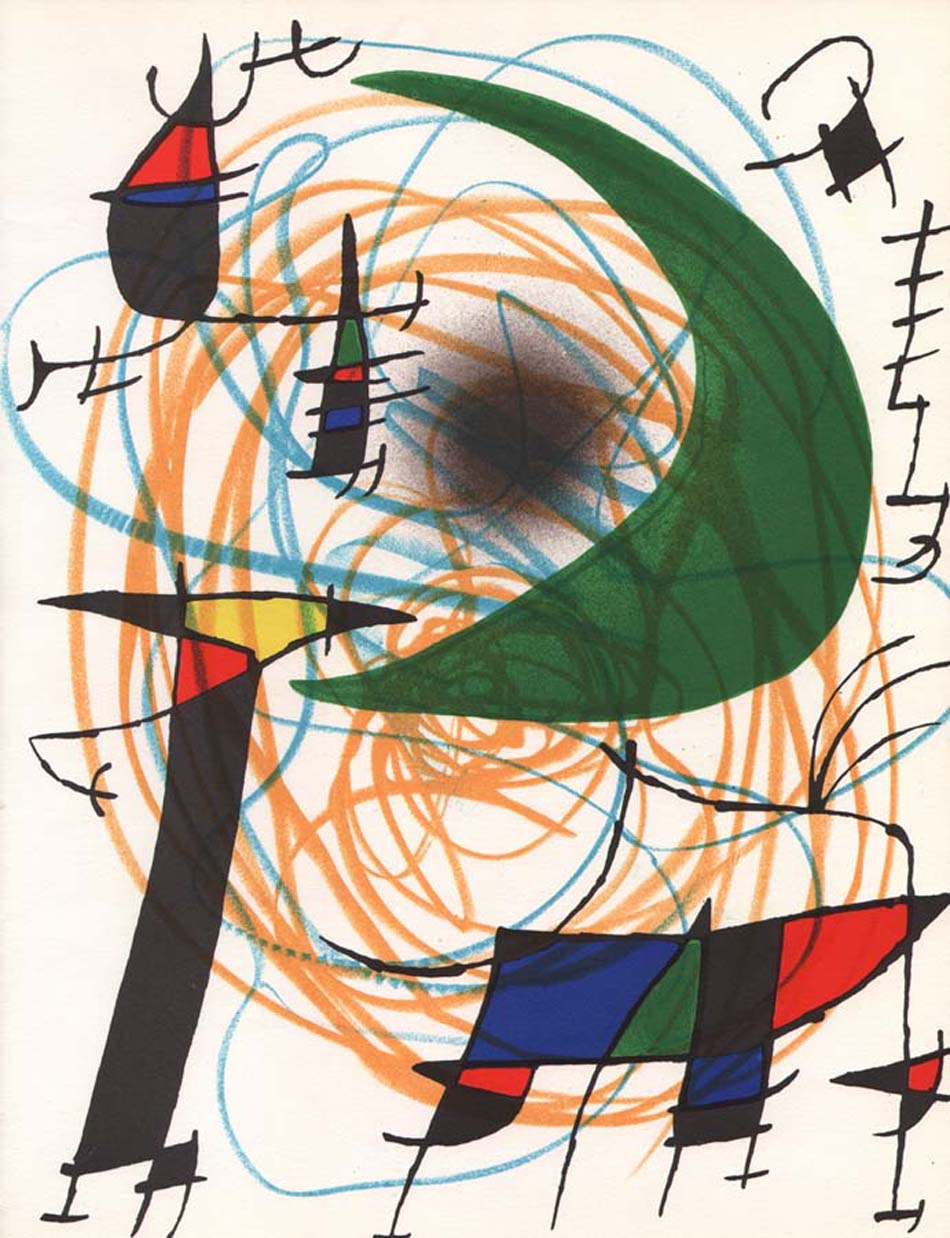Miro Original Lithograph "V1-5" 1970