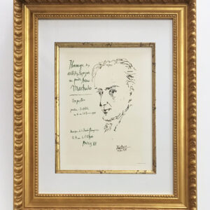 Framed Picasso Lithograph 73 Homage a poet Antonio Machado