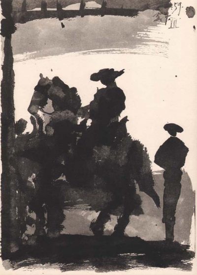 Pablo Picasso print, Toros y Toreros 8 dated 5/7/59