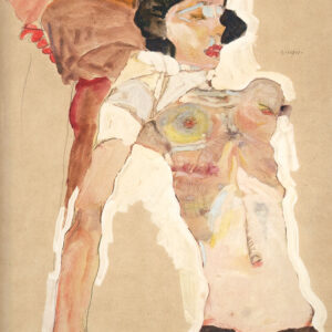 Egon Schiele Lithograph 16, Girl Reclining, 1968