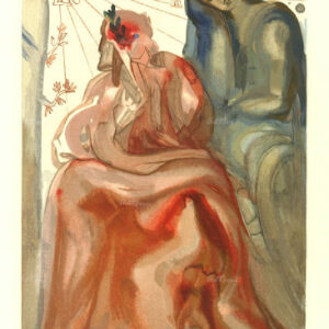 Salvador Dali Woodcut, Dante confession – Purgatory 31