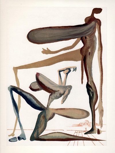 Salvador Dali Woodcut, Prodigality – Purgatory 22