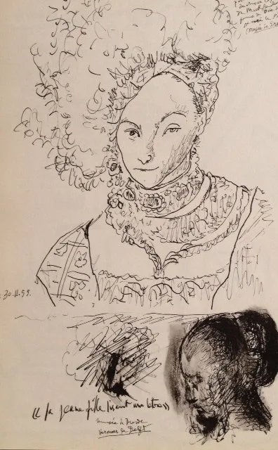 Picasso Sketchbook Carnet de la Californie Lithograph dated 30/11/1955