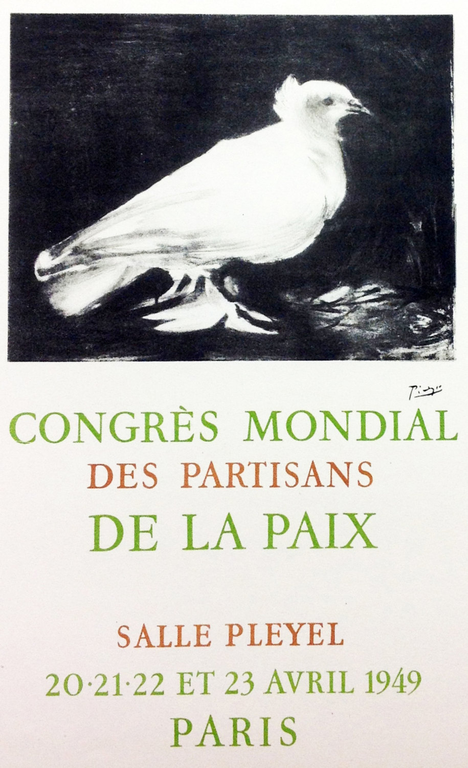 Picasso Lithograph 60, Congress mondial, Art in posters