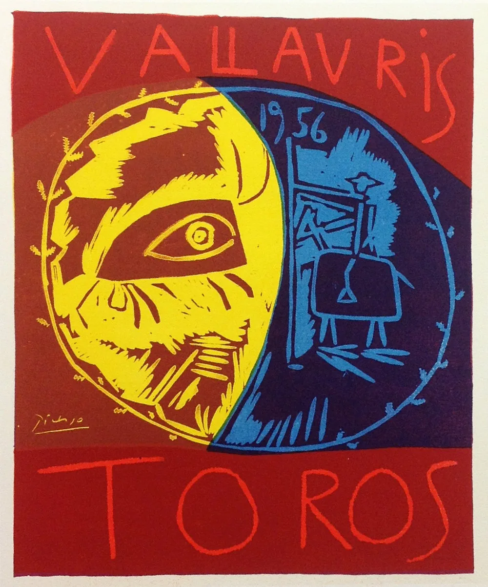 Picasso Lithograph 79, Toros Vallaris, Mourlot, 1959