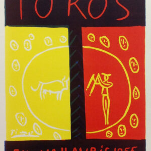 Picasso Lithograph 74, Toros en Vallaris, Art in posters