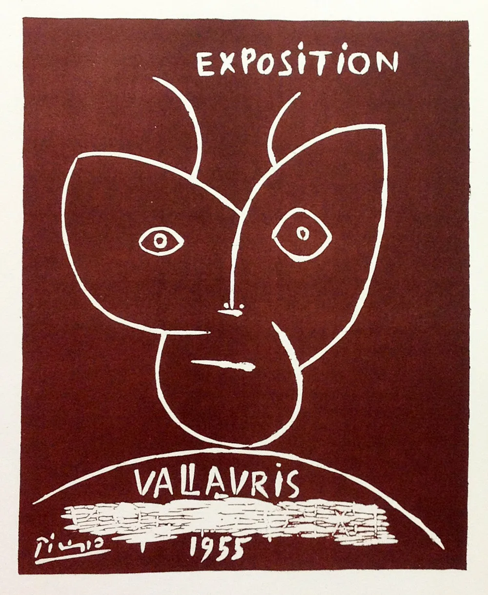 Picasso Lithograph 76, Expo Vallaris 1955, Mourlot