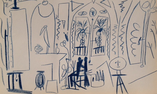 Picasso Sketchbook Carnet de la Californie Lithograph dated 15/11/1955