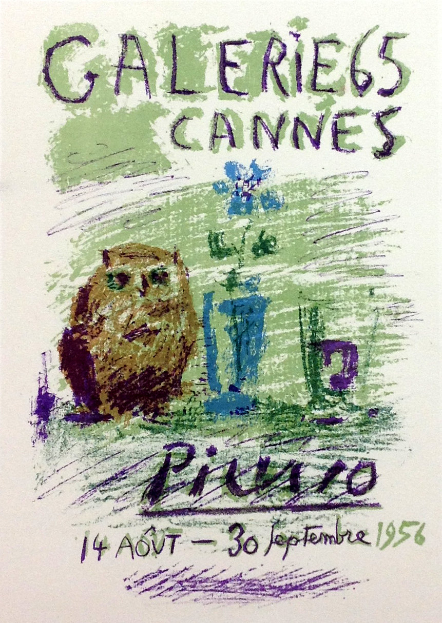 Picasso Lithograph 78, Galerie 65 Cannes, Art in posters