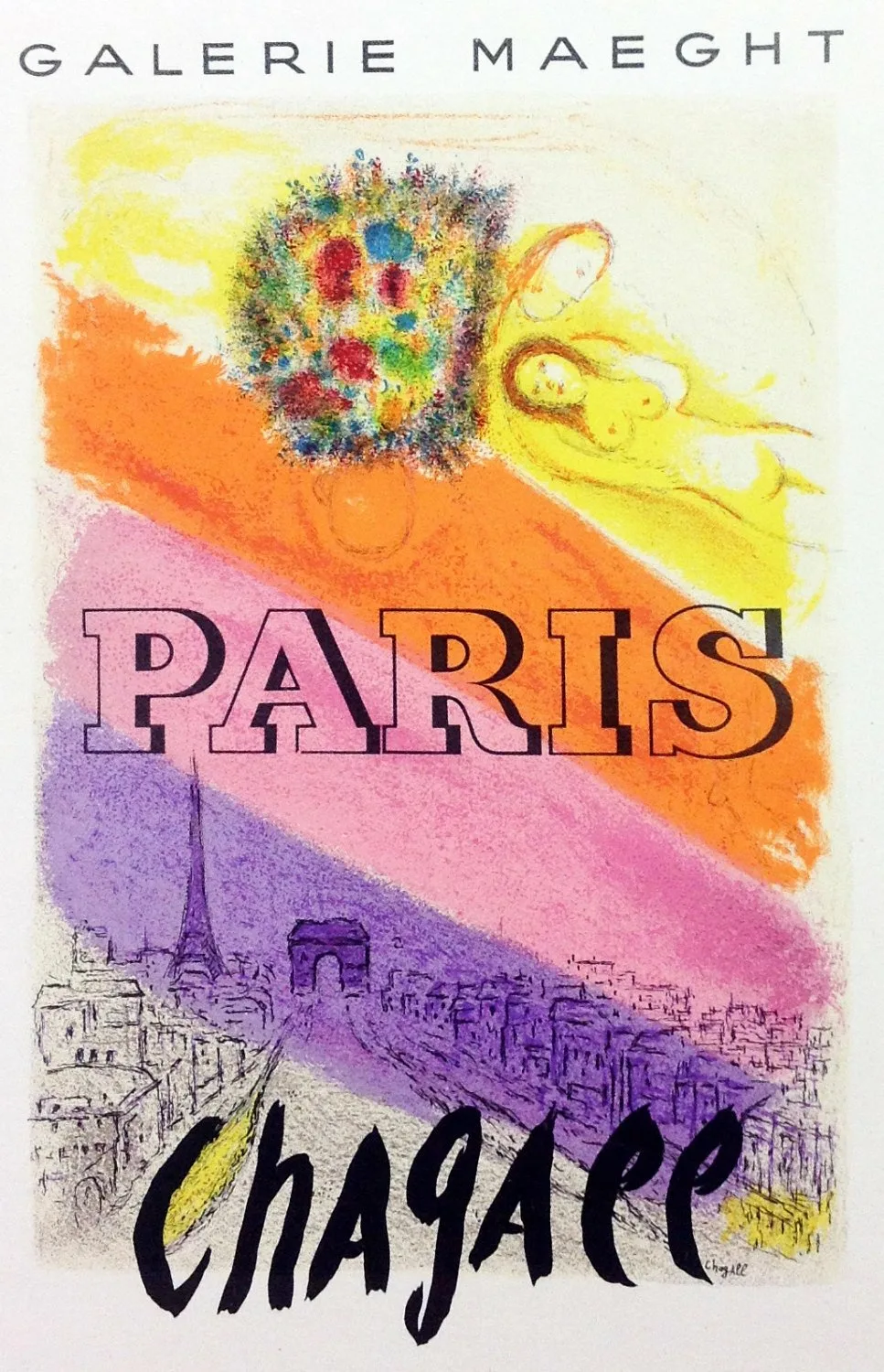 Chagall Lithograph 21, Paris, Art in posters