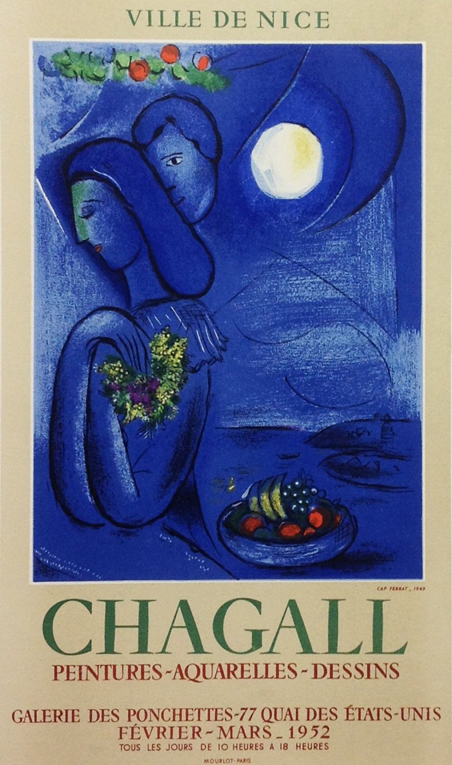 Chagall Lithograph 17, Ville de Nice, Art in Posters