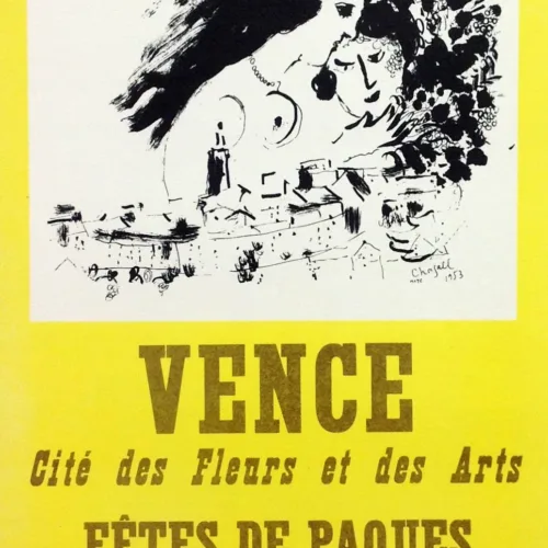 Chagall Lithograph 18, Vence 1953, Art in posters