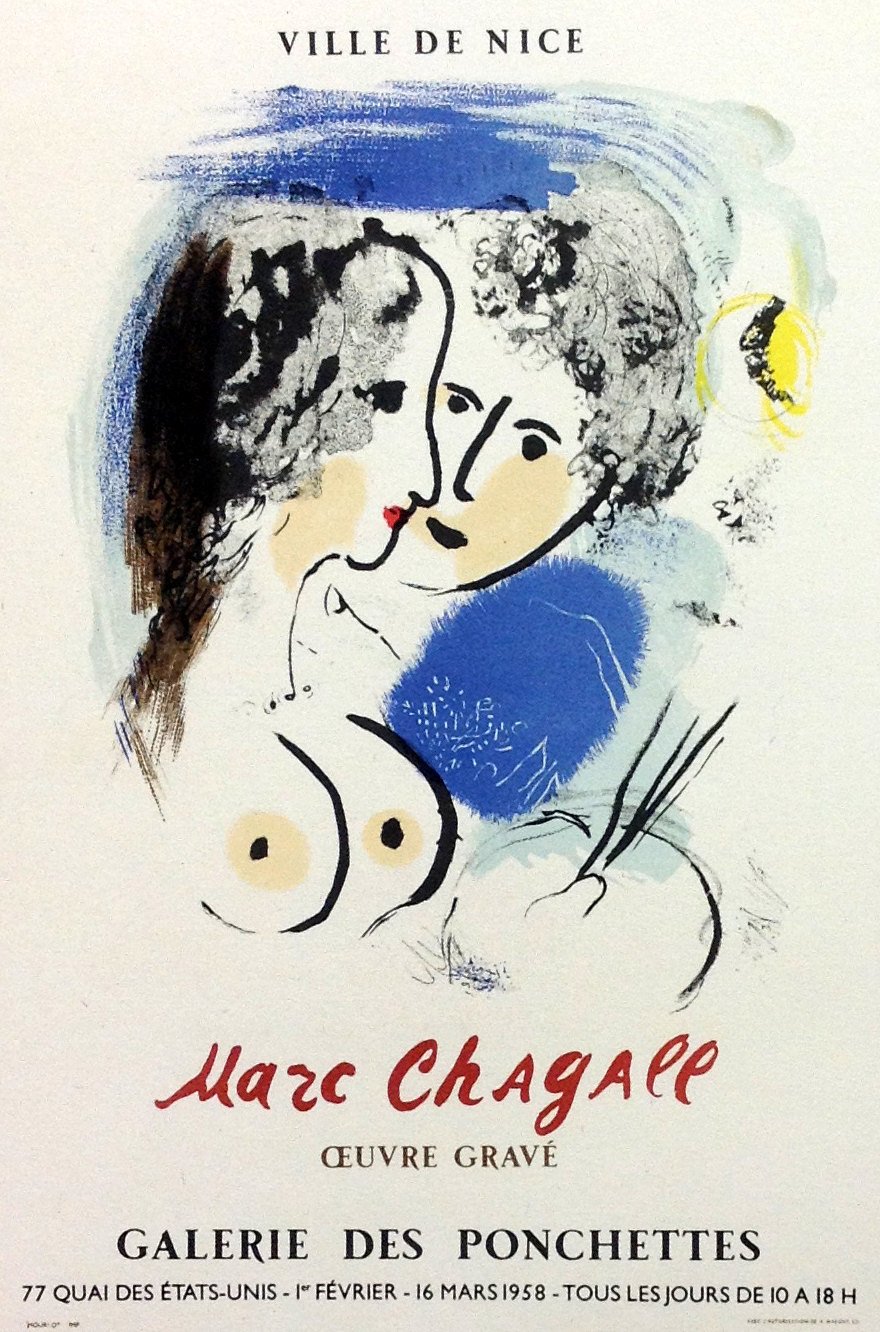 Chagall Lithograph 26, Chagall oeuvre, Art in posters