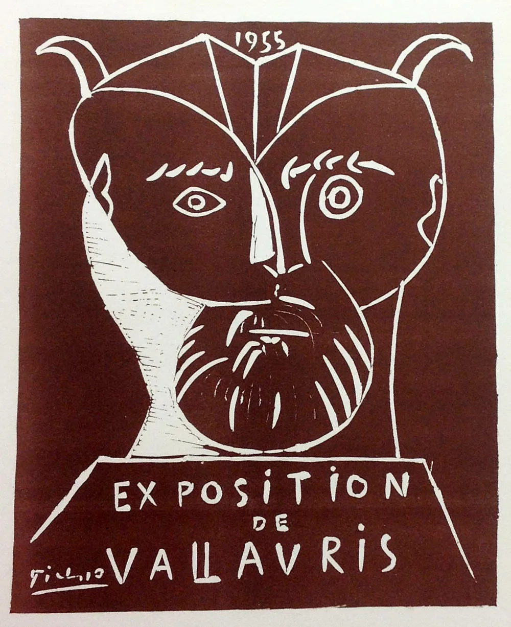 Picasso Lithograph 75, Expo Vallauris 1955