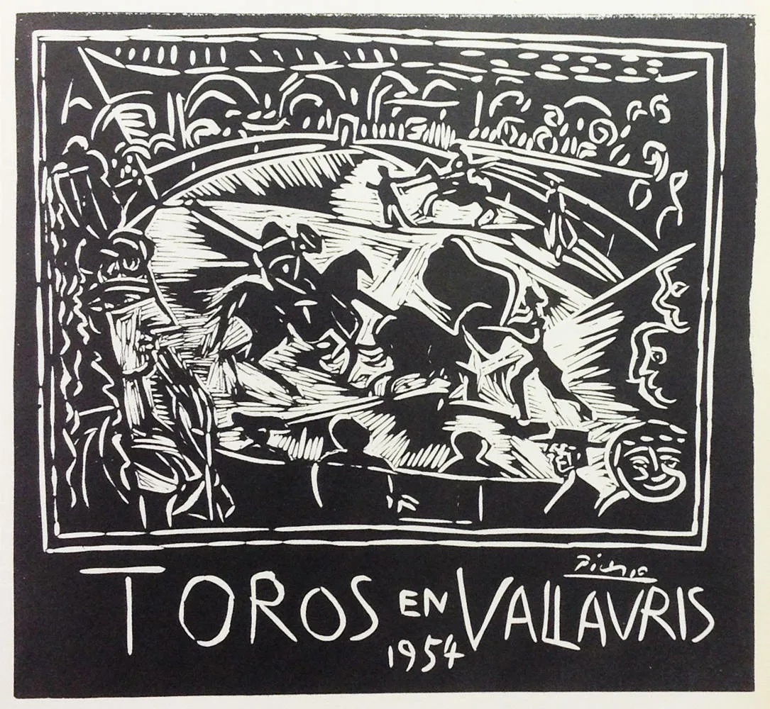 Picasso Lithograph 71, Toros en Vallauris 1954