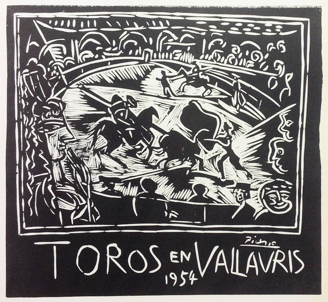 Picasso Lithograph 71, Toros en Vallauris 1954