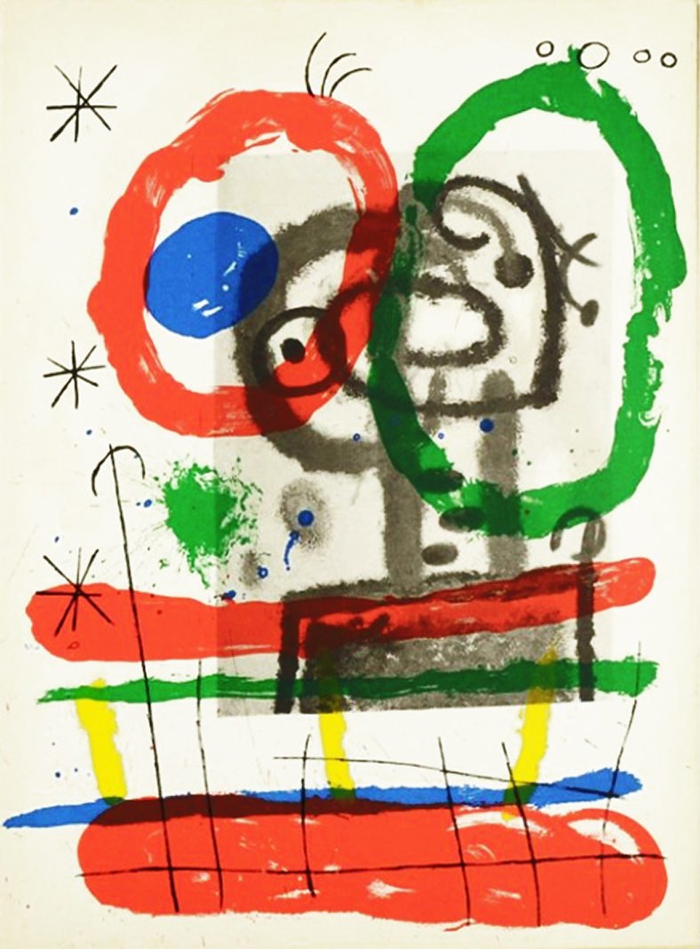 Joan Miro Original Lithograph "DM06151" printed 1970