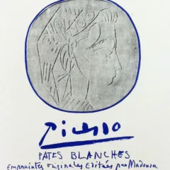 Picasso Lithograph 86, Pates Blanches Cannes, 1959