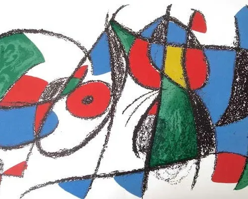 Joan Miro Original Lithograph V2-8d, Mourlot 1975