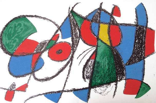 Joan Miro Original Lithograph V2-8d, Mourlot 1975