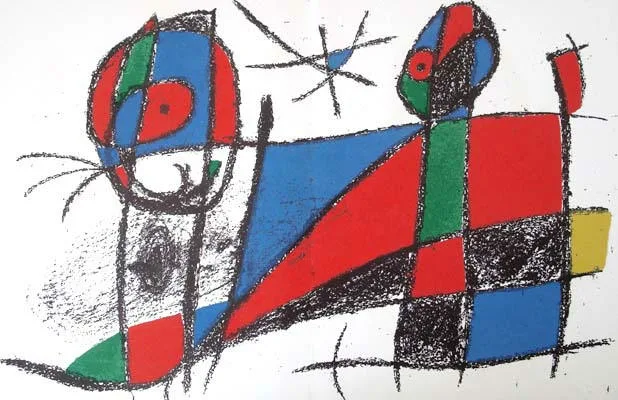 Joan Miro Original Lithograph V2-6d, Mourlot 1975