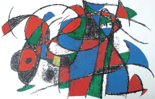 Joan Miro Original Lithograph V2-3d, Mourlot 1975