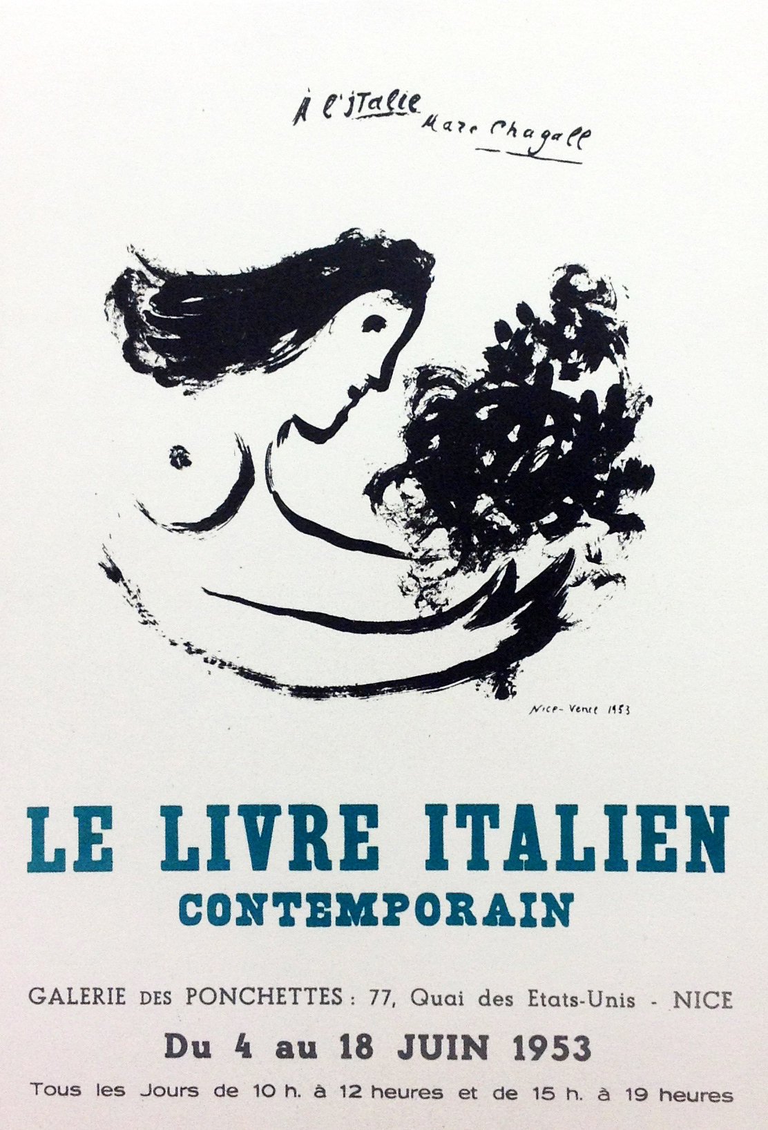 Chagall Lithograph 19, Le livre Italien, Art in posters