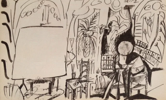 Picasso Sketchbook Carnet de la Californie Lithograph 4 dated 3/11/1955