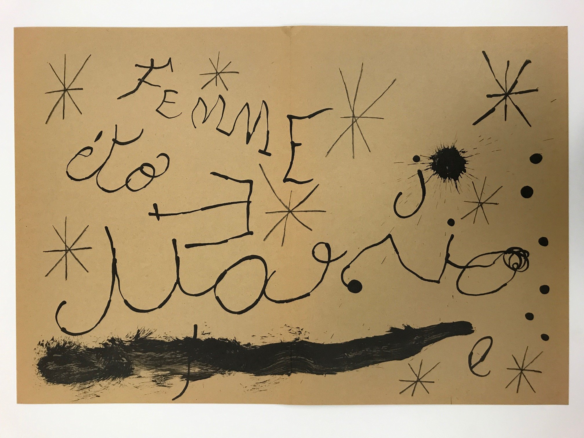 Joan Miro Original Lithograph "DM19151" printed 1970