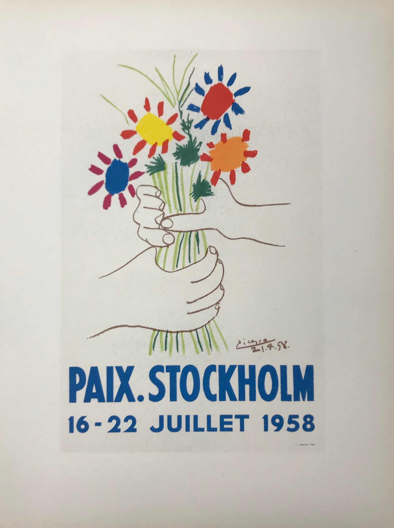 Picasso Lithograph 89, Paix Stockholm, Art in posters