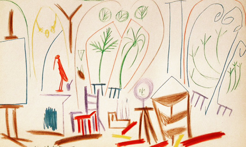Picasso Sketchbook Carnet de la Californie Lithograph No 1 date 15/11/1955