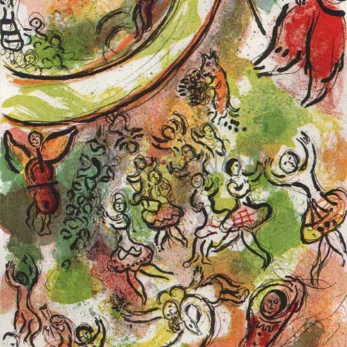 Chagall Lithograph "Frontispiece" Chagall Original Lithograph, Frontispiece, Ceiling of Paris Opera