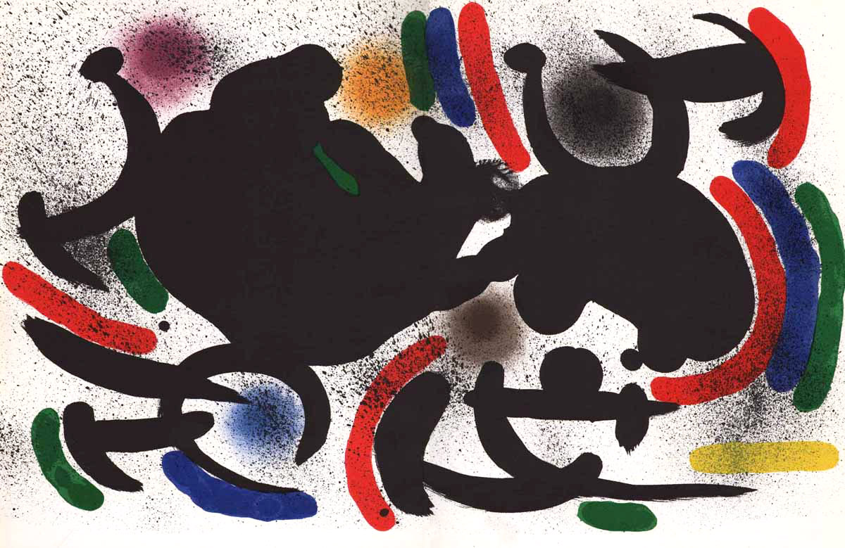 Joan Miro Original Lithograph V1-7d, Mourlot 1970