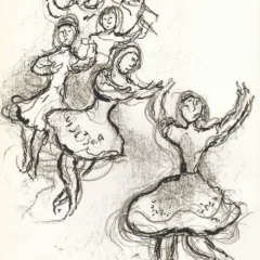 Marc Chagall Lithograph Sketch 2 for Paris opera