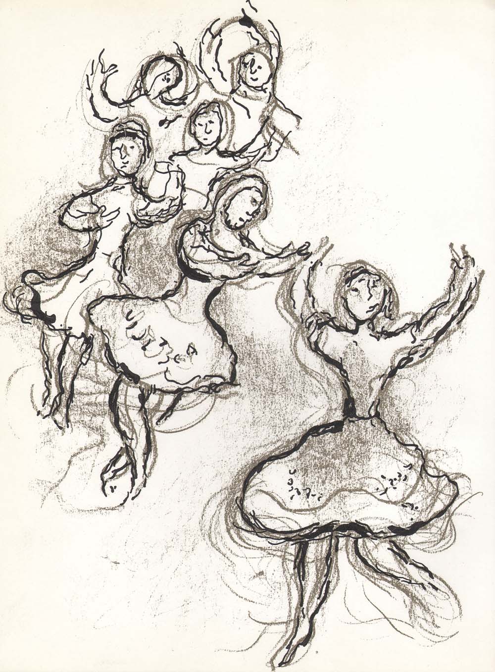 Marc Chagall Lithograph Sketch 2 for Paris opera