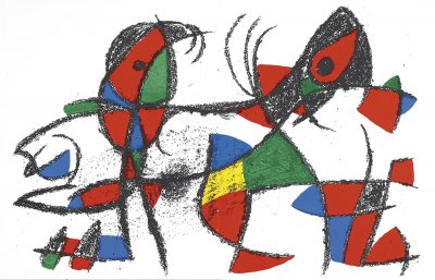 Miro Original LithoJoan Miro Original Lithograph V2-9d, Mourlot 1975